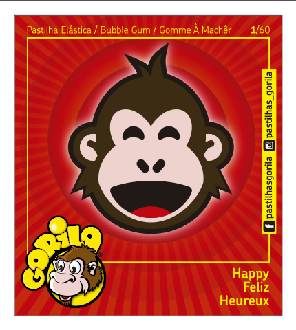 Coleção Cromos Gorila 2018 – GORILOJIS – 60 Cromos