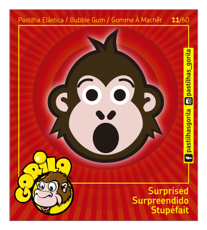 Coleção Cromos Gorila 2018 – GORILOJIS – 60 Cromos