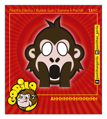 Coleção Cromos Gorila 2018 – GORILOJIS – 60 Cromos