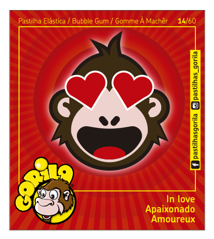 Coleção Cromos Gorila 2018 – GORILOJIS – 60 Cromos