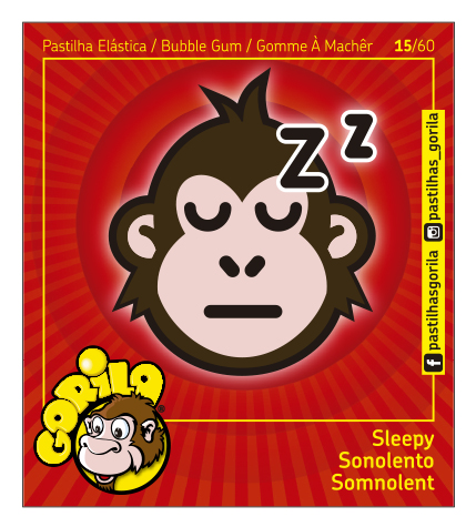 Coleção Cromos Gorila 2018 – GORILOJIS – 60 Cromos