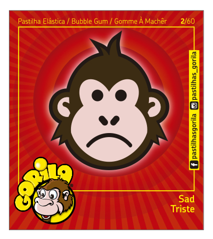 Coleção Cromos Gorila 2018 – GORILOJIS – 60 Cromos