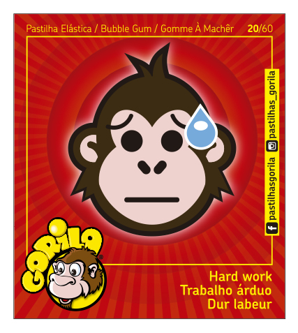 Coleção Cromos Gorila 2018 – GORILOJIS – 60 Cromos