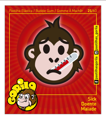 Coleção Cromos Gorila 2018 – GORILOJIS – 60 Cromos