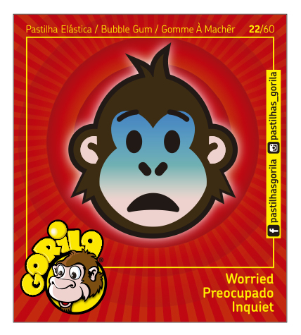 Coleção Cromos Gorila 2018 – GORILOJIS – 60 Cromos