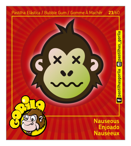 Coleção Cromos Gorila 2018 – GORILOJIS – 60 Cromos