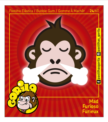 Coleção Cromos Gorila 2018 – GORILOJIS – 60 Cromos