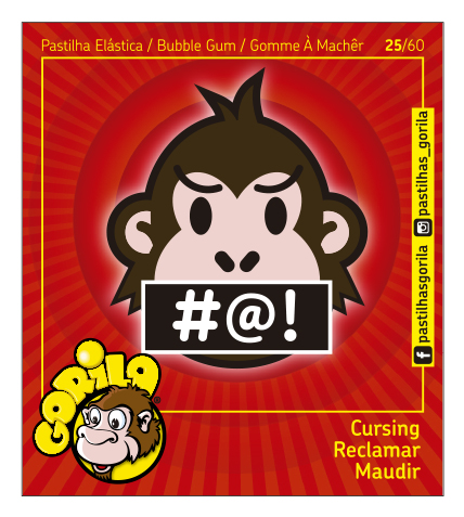 Coleção Cromos Gorila 2018 – GORILOJIS – 60 Cromos