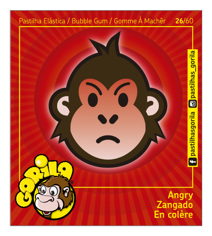 Coleção Cromos Gorila 2018 – GORILOJIS – 60 Cromos