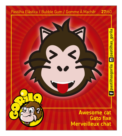 Coleção Cromos Gorila 2018 – GORILOJIS – 60 Cromos