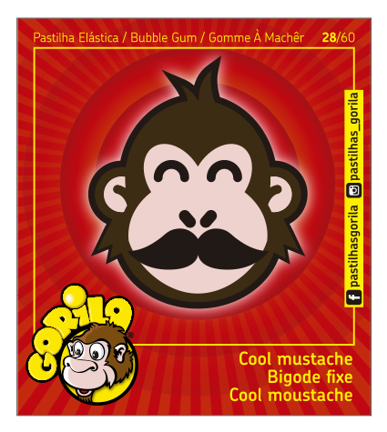 Coleção Cromos Gorila 2018 – GORILOJIS – 60 Cromos