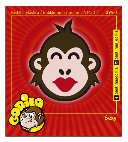 Coleção Cromos Gorila 2018 – GORILOJIS – 60 Cromos