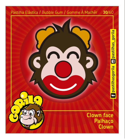 Coleção Cromos Gorila 2018 – GORILOJIS – 60 Cromos