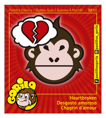 Coleção Cromos Gorila 2018 – GORILOJIS – 60 Cromos