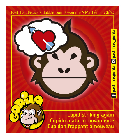 Coleção Cromos Gorila 2018 – GORILOJIS – 60 Cromos