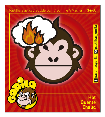 Coleção Cromos Gorila 2018 – GORILOJIS – 60 Cromos