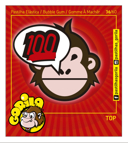Coleção Cromos Gorila 2018 – GORILOJIS – 60 Cromos