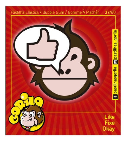 Coleção Cromos Gorila 2018 – GORILOJIS – 60 Cromos