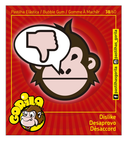Coleção Cromos Gorila 2018 – GORILOJIS – 60 Cromos