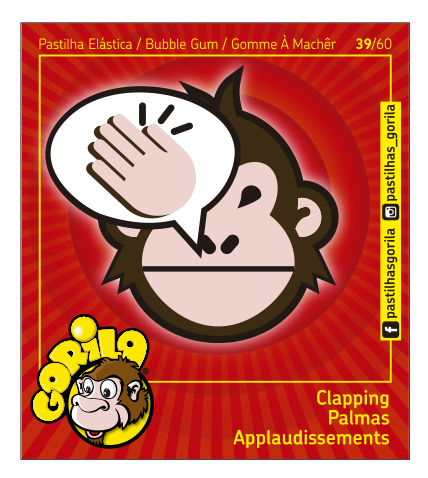 Coleção Cromos Gorila 2018 – GORILOJIS – 60 Cromos