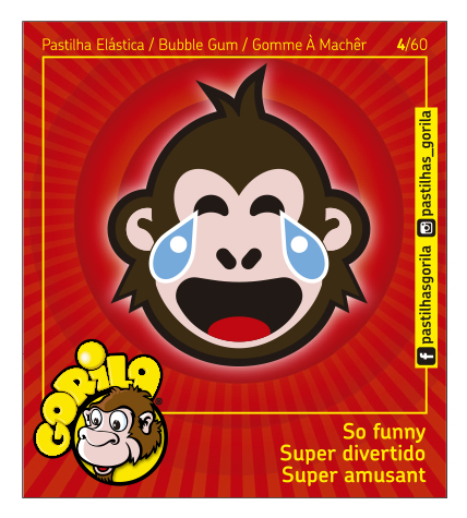 Coleção Cromos Gorila 2018 – GORILOJIS – 60 Cromos