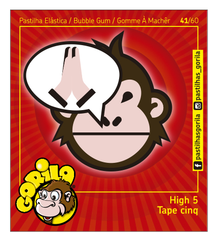 Coleção Cromos Gorila 2018 – GORILOJIS – 60 Cromos