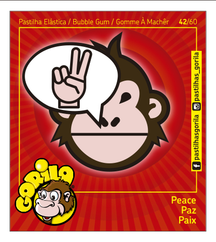 Coleção Cromos Gorila 2018 – GORILOJIS – 60 Cromos