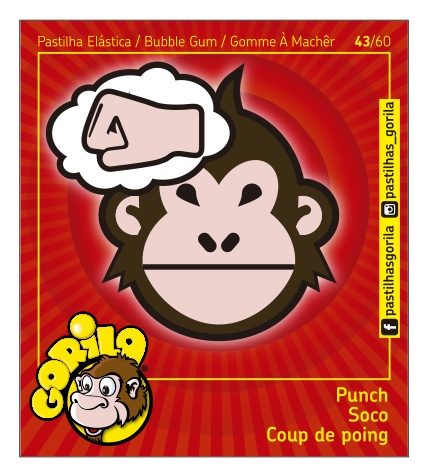 Coleção Cromos Gorila 2018 – GORILOJIS – 60 Cromos
