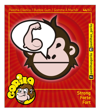 Coleção Cromos Gorila 2018 – GORILOJIS – 60 Cromos