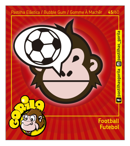 Coleção Cromos Gorila 2018 – GORILOJIS – 60 Cromos
