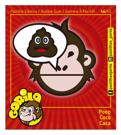 Coleção Cromos Gorila 2018 – GORILOJIS – 60 Cromos