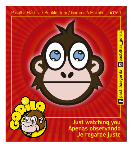 Coleção Cromos Gorila 2018 – GORILOJIS – 60 Cromos
