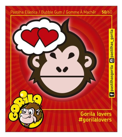 Coleção Cromos Gorila 2018 – GORILOJIS – 60 Cromos