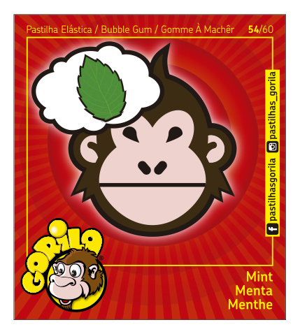 Coleção Cromos Gorila 2018 – GORILOJIS – 60 Cromos
