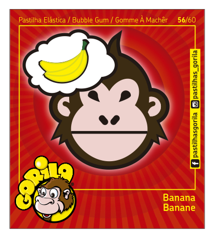 Coleção Cromos Gorila 2018 – GORILOJIS – 60 Cromos