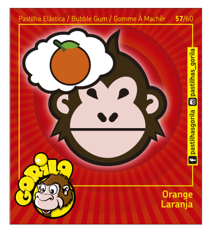 Coleção Cromos Gorila 2018 – GORILOJIS – 60 Cromos