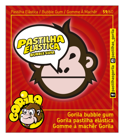Coleção Cromos Gorila 2018 – GORILOJIS – 60 Cromos