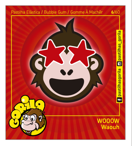 Coleção Cromos Gorila 2018 – GORILOJIS – 60 Cromos