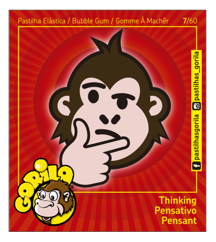 Coleção Cromos Gorila 2018 – GORILOJIS – 60 Cromos