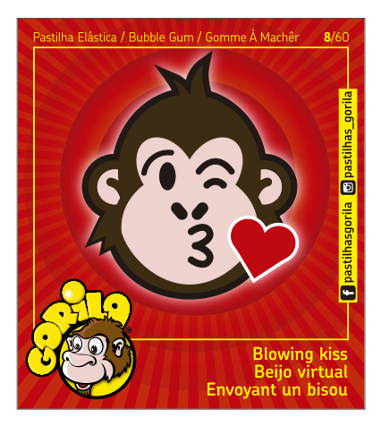 Coleção Cromos Gorila 2018 – GORILOJIS – 60 Cromos