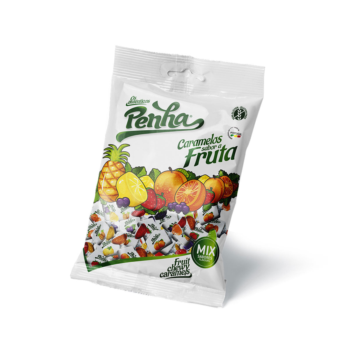 Imagem da frente Embalagem Penha Caramelos Fruta
