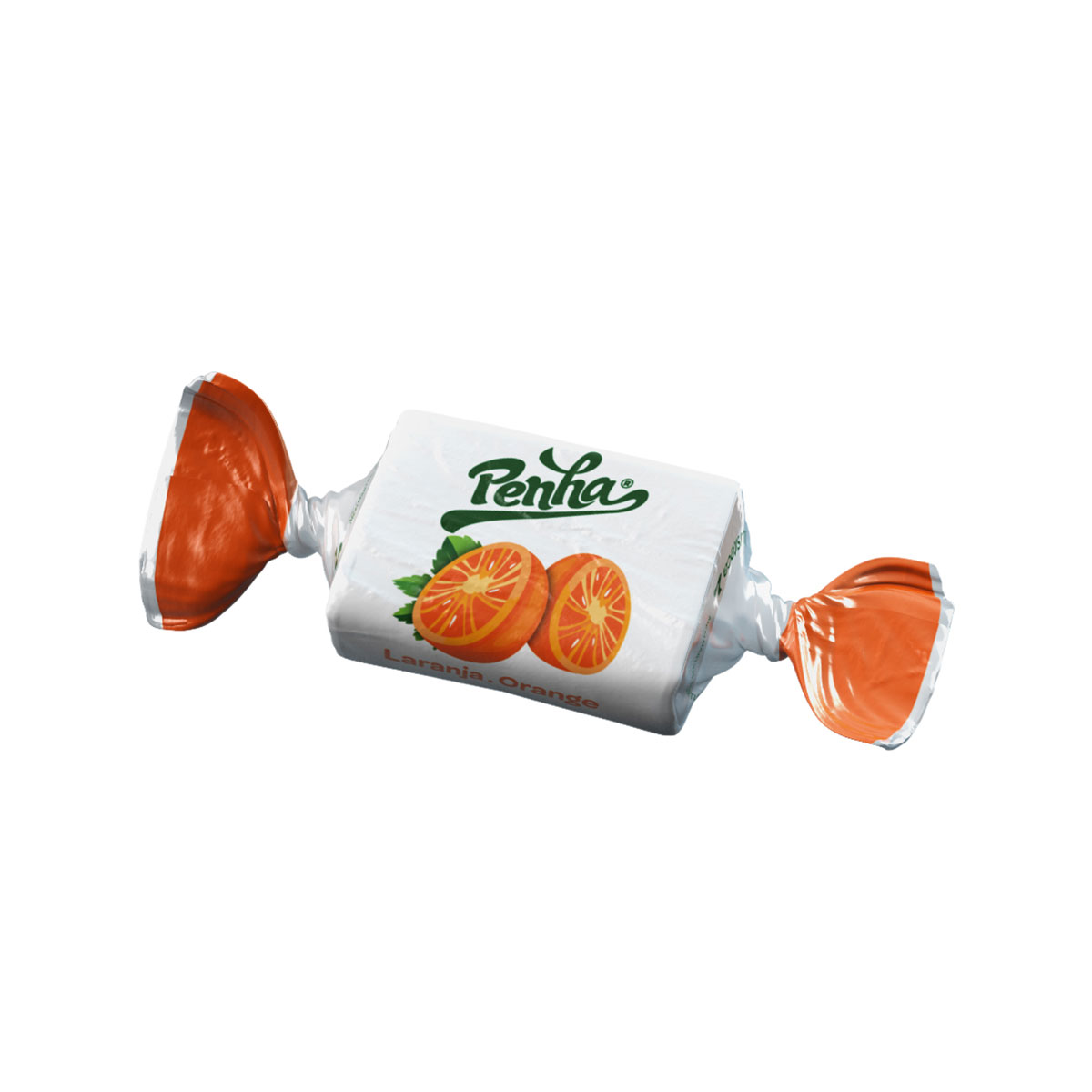 Penha Caramelos Fruta, sabor de Laranja Imagem do rebuçado Penha Caramelos Fruta com sabor de laranja